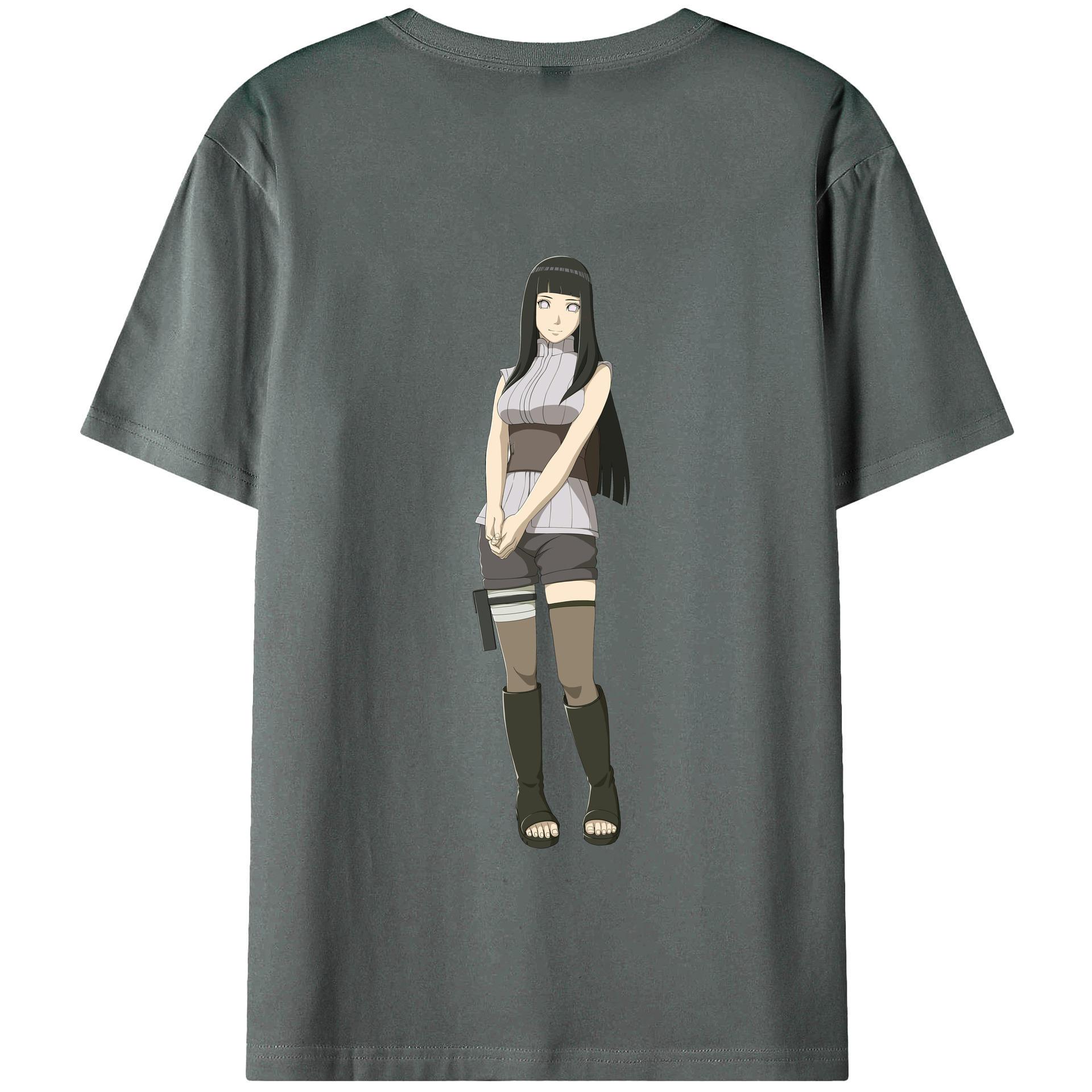 （画像用） NARUTO -ナルト- 日向ヒナタ Hyūga Hinata 綿100％半袖Tシャツ（背面プリント）